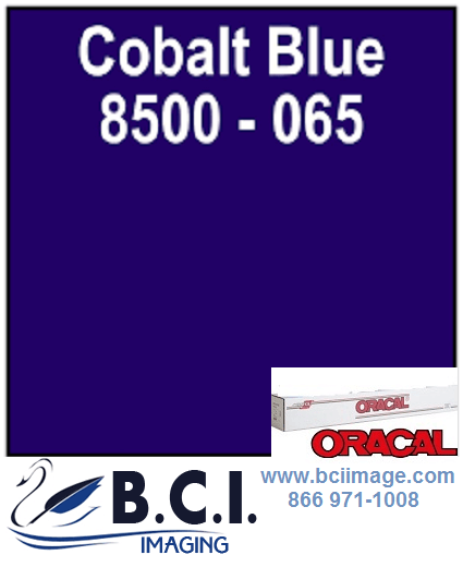 Orafol ORACAL 8500-065 Cobalt blue Translucent Cal Vinyl - BCI Imaging ...