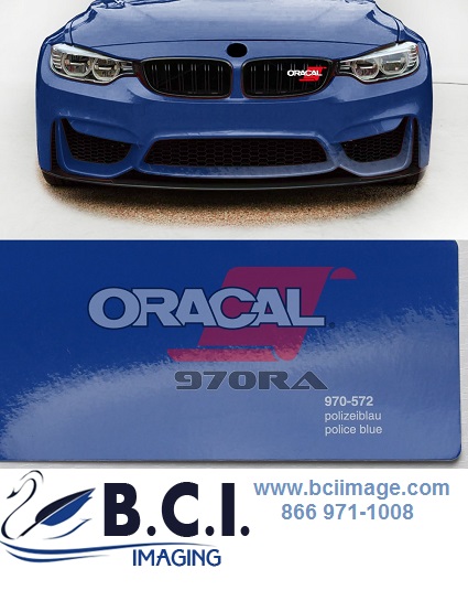 Oracal 970RA 572 Gloss Polizeiblau Car Wrap Autofolie 