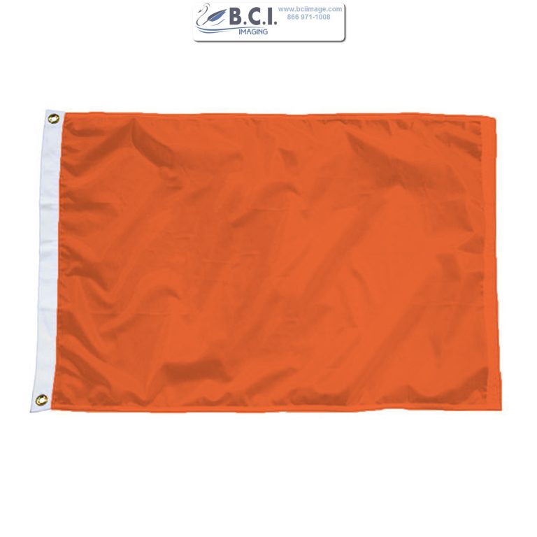 SolidColor Nylon Flag 3' x 5' Orange BCI Imaging Supplies