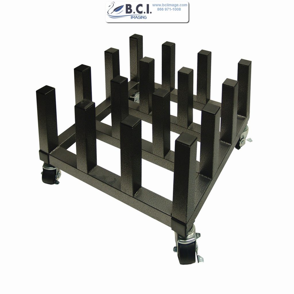 16-Roll Storage Cart for Media Rolls with 3