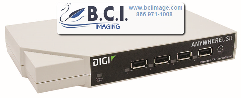 Digi AnywhereUSB 5 port USB over IP hub w/(5) USB & RJ45 10/100 port – BCI Imaging