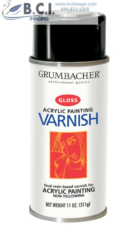 Hyp Varnish For Acrylic Painting - Gloss Spray, 11oz 2.69 x 2.69 x 7.75  - BCI Imaging Supplies