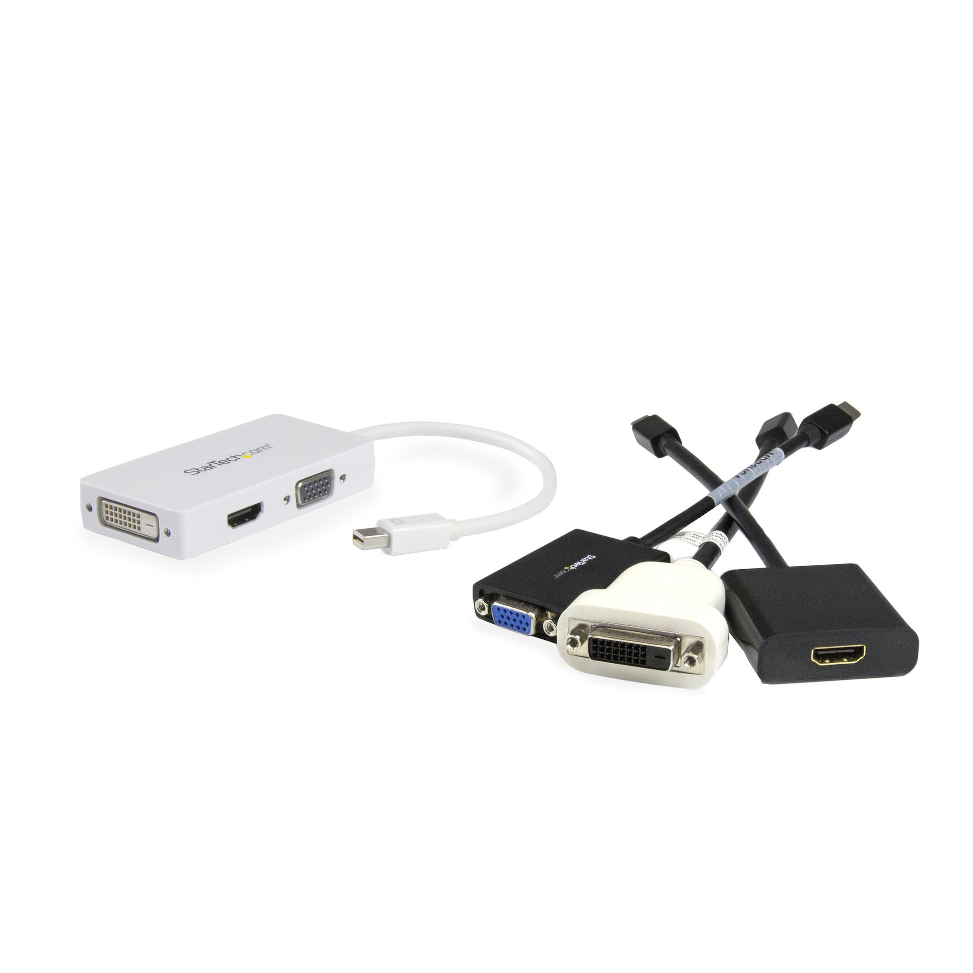 Travel A/V Adapter: 3-in-1 Mini DisplayPort to VGA DVI or HDMI Converter