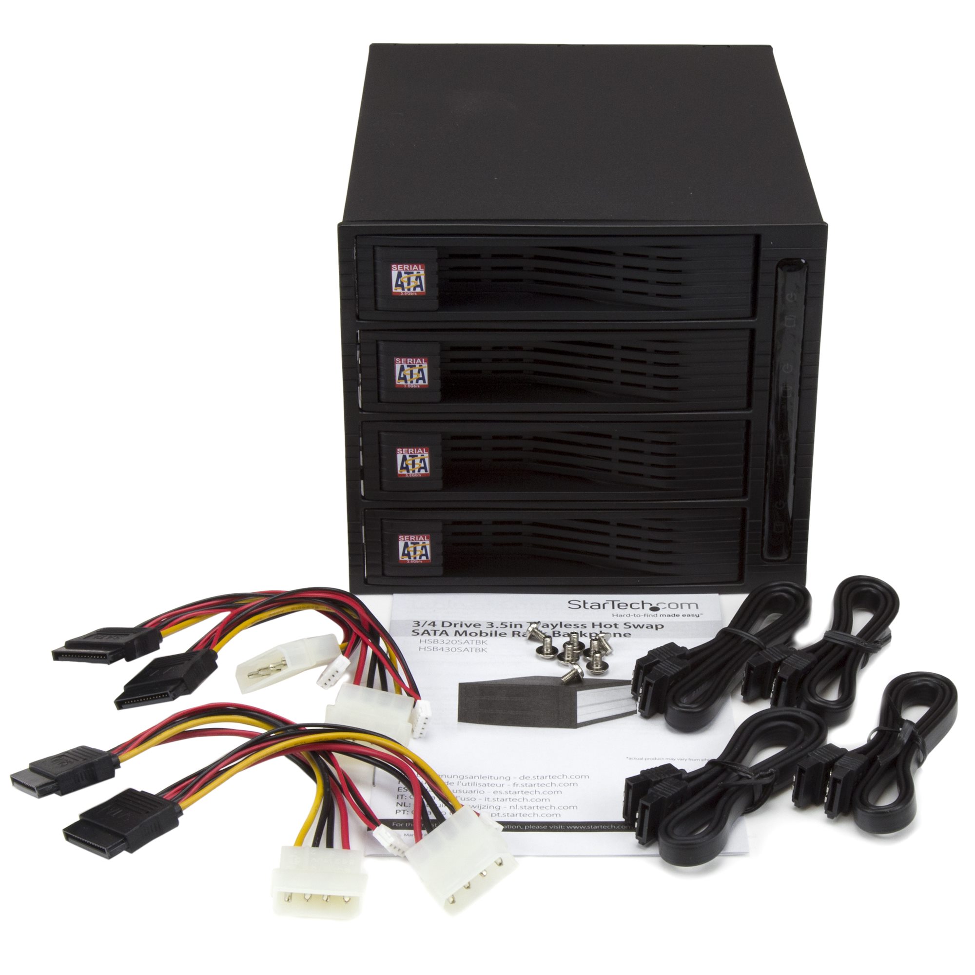 2.5 SATA SSD / HDD Mobile Rack - Hot Swap Trayless Mobile Rack - Dual-Bay  Rack for 3.5” Bay - RAID HDD Rack (HSB225S3R)