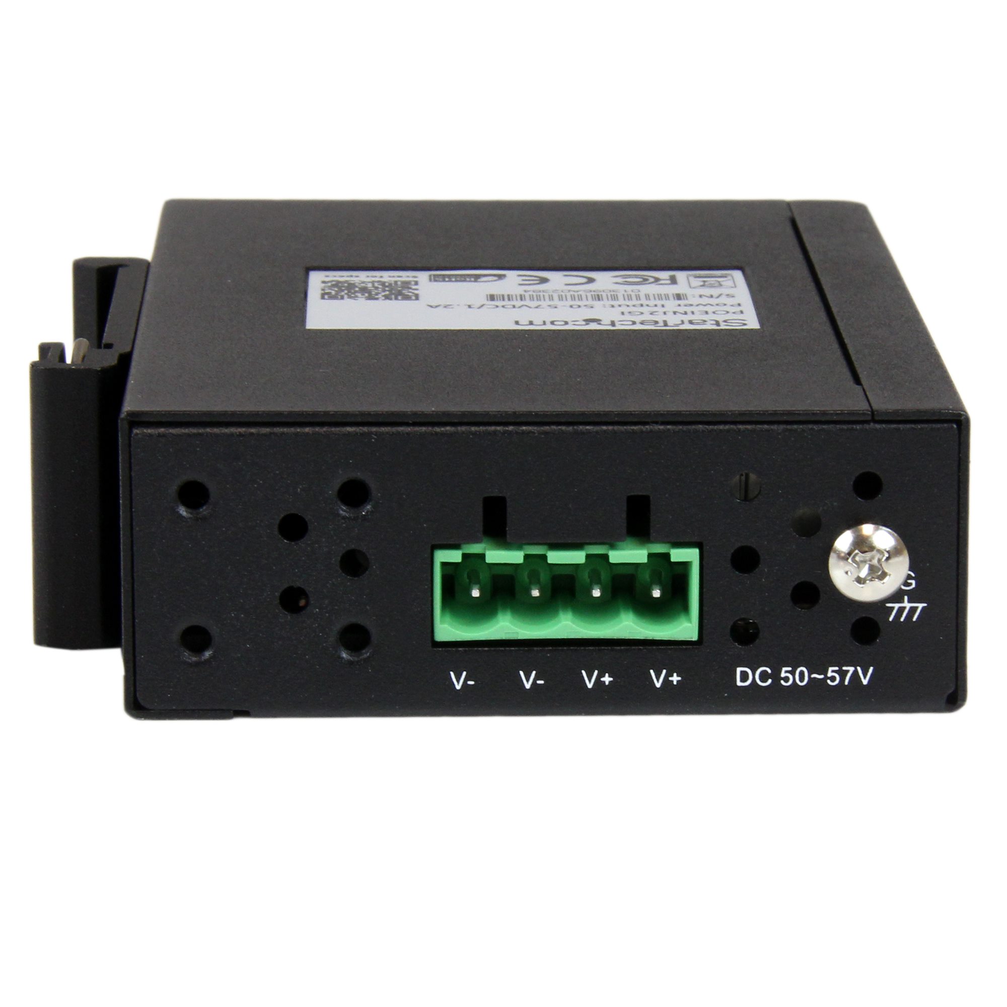 Industrial 2 Port Gigabit PoE+ Power over Ethernet Injector 48V