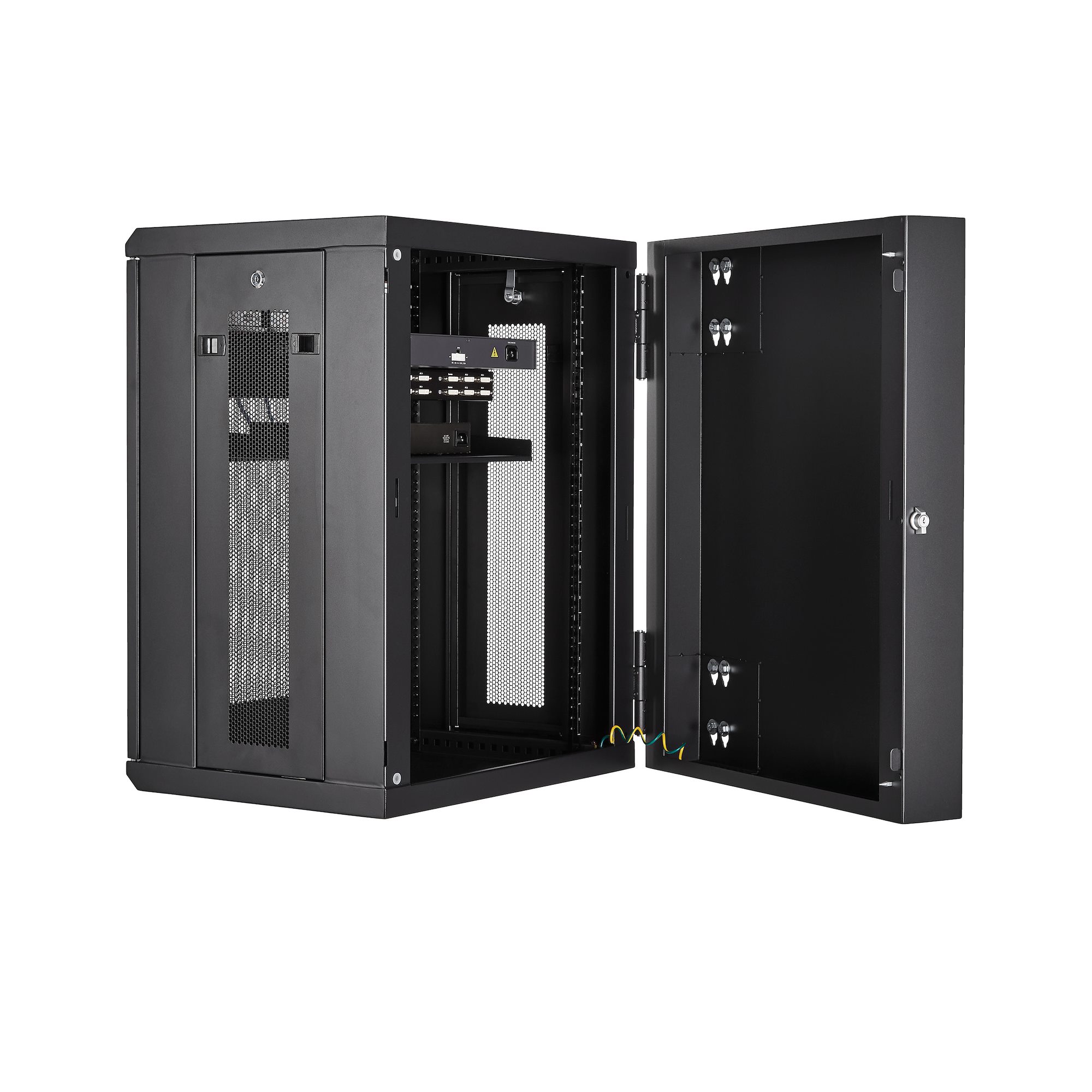 Sysracks 15U Wall Mount Server Rack Cabinet - Locking Glass Door, 600mm Depth, 130 Lbs Capacity, 3 Year Warranty