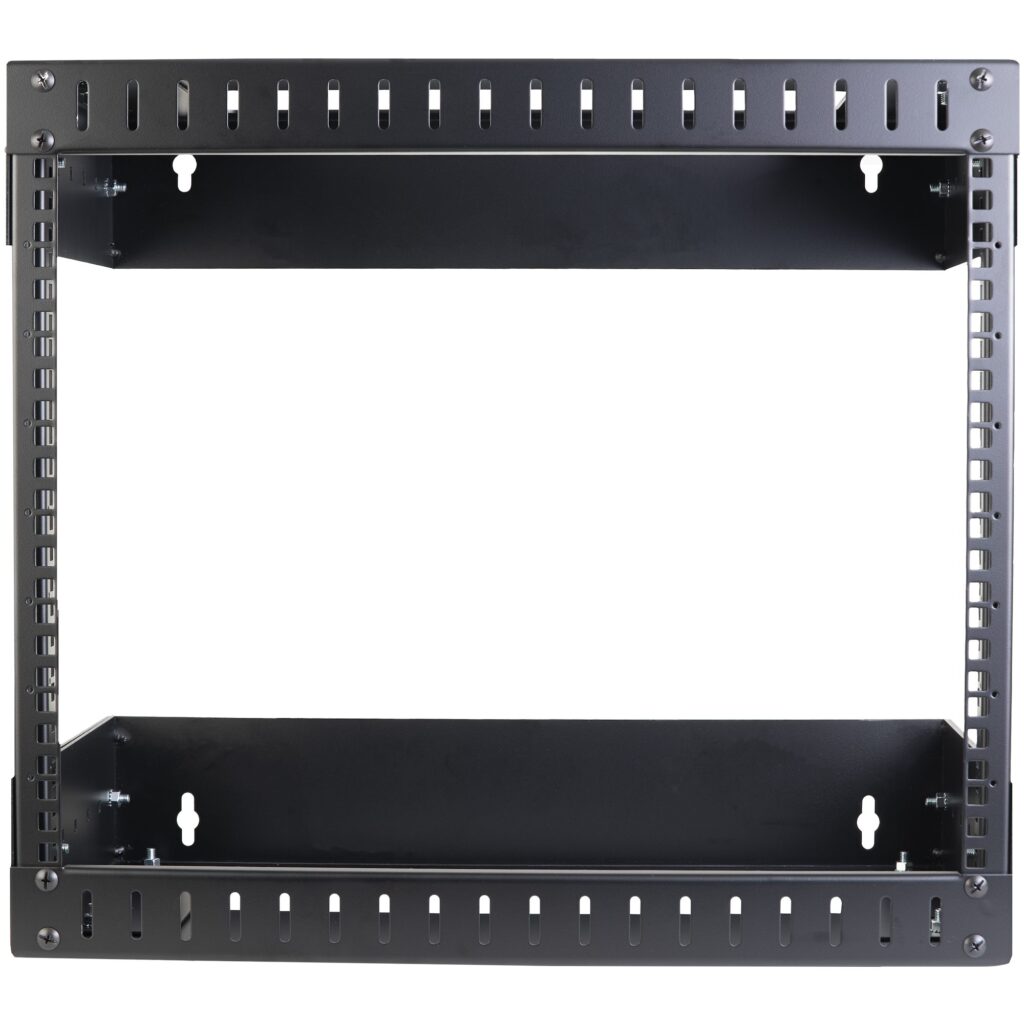 8U 19″ Wall Mount Network Rack Adjustable Depth 1220″ 2 Post Open