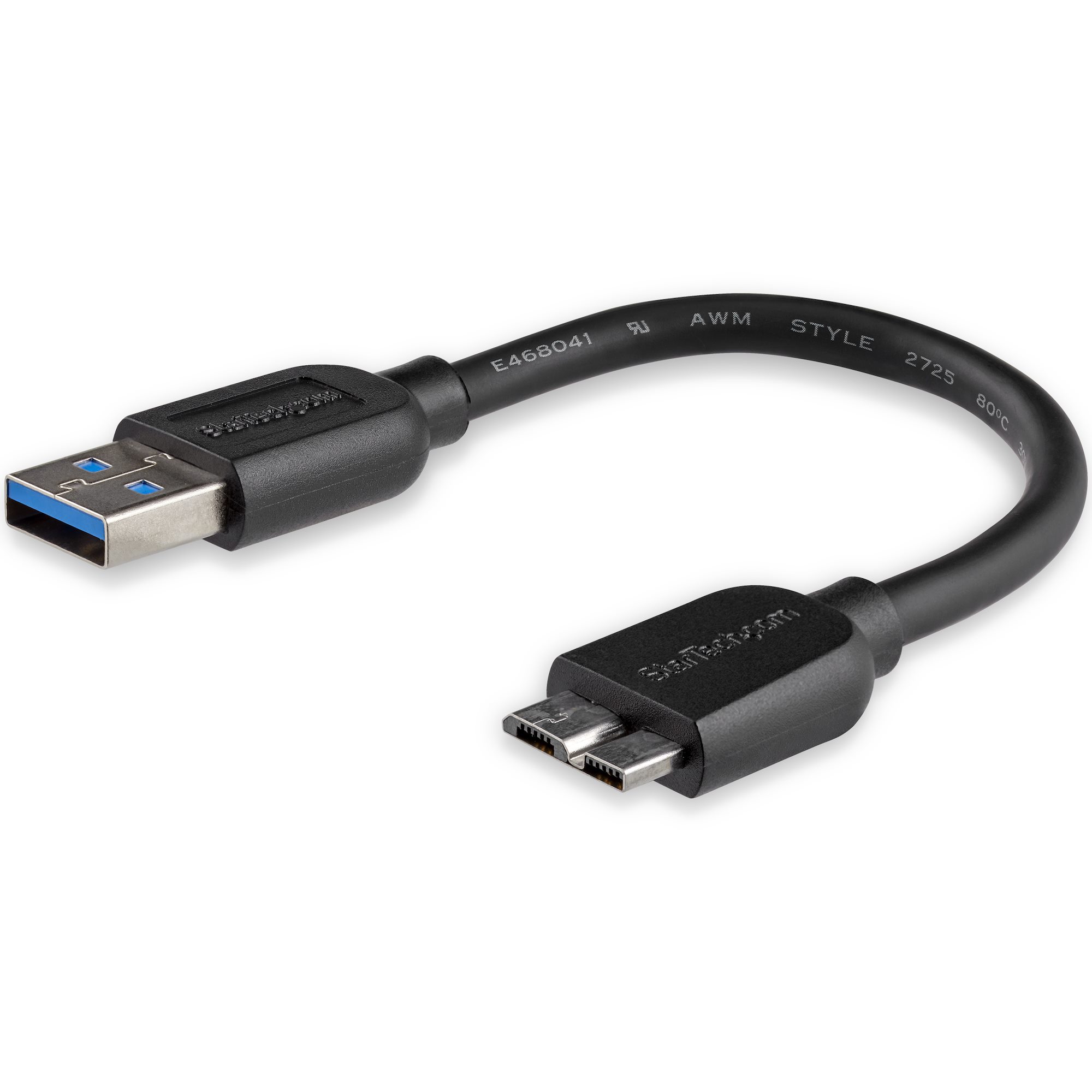 Slim Micro USB 3.0 Cable - M/M - 15cm (6in) - BCI Imaging Supplies