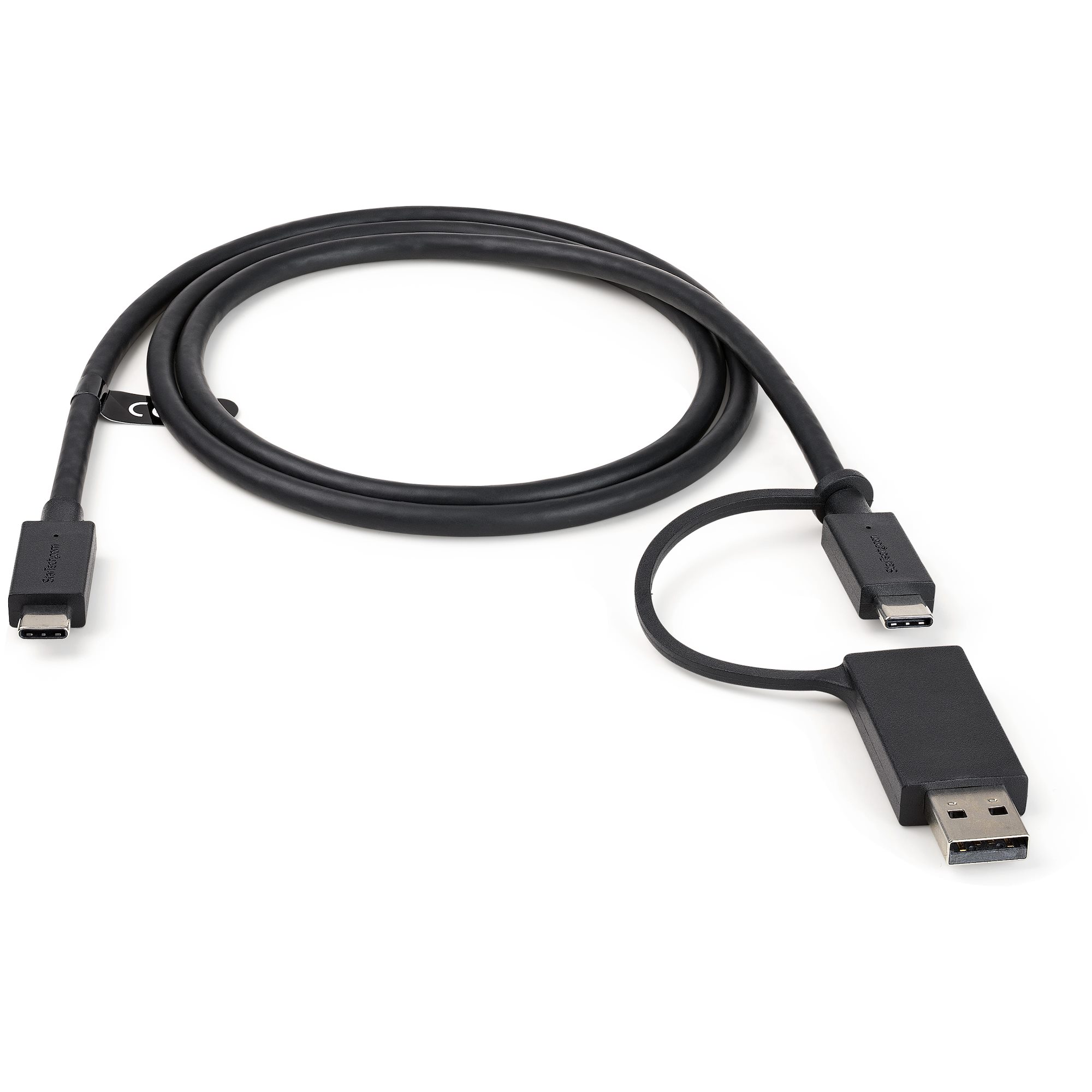 Câble USB-C avec Adaptateur USB-A 1m - Câble Hybride 2-en-1 USB C avec  USB-A - USB-C vers USB-C (10Gbps/100W PD) - USB-A vers USB-C (5Gbps) -  Idéal