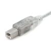 10 ft Transparent USB 2.0 Cable - A to B - Image 2