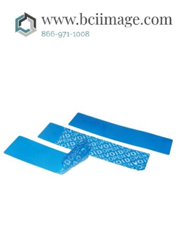 Gerber Non-Transfer Void Security Label Stock Matte Blue