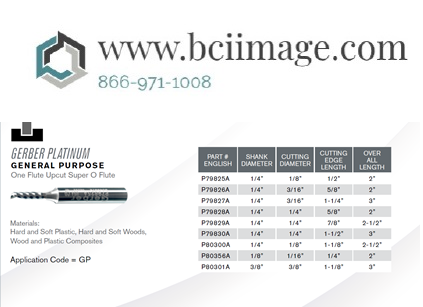 Gerber Routing Bits Gerber Platinum GP 1/4" 1/4" 1-1/2" 3" P79830A - Image 2