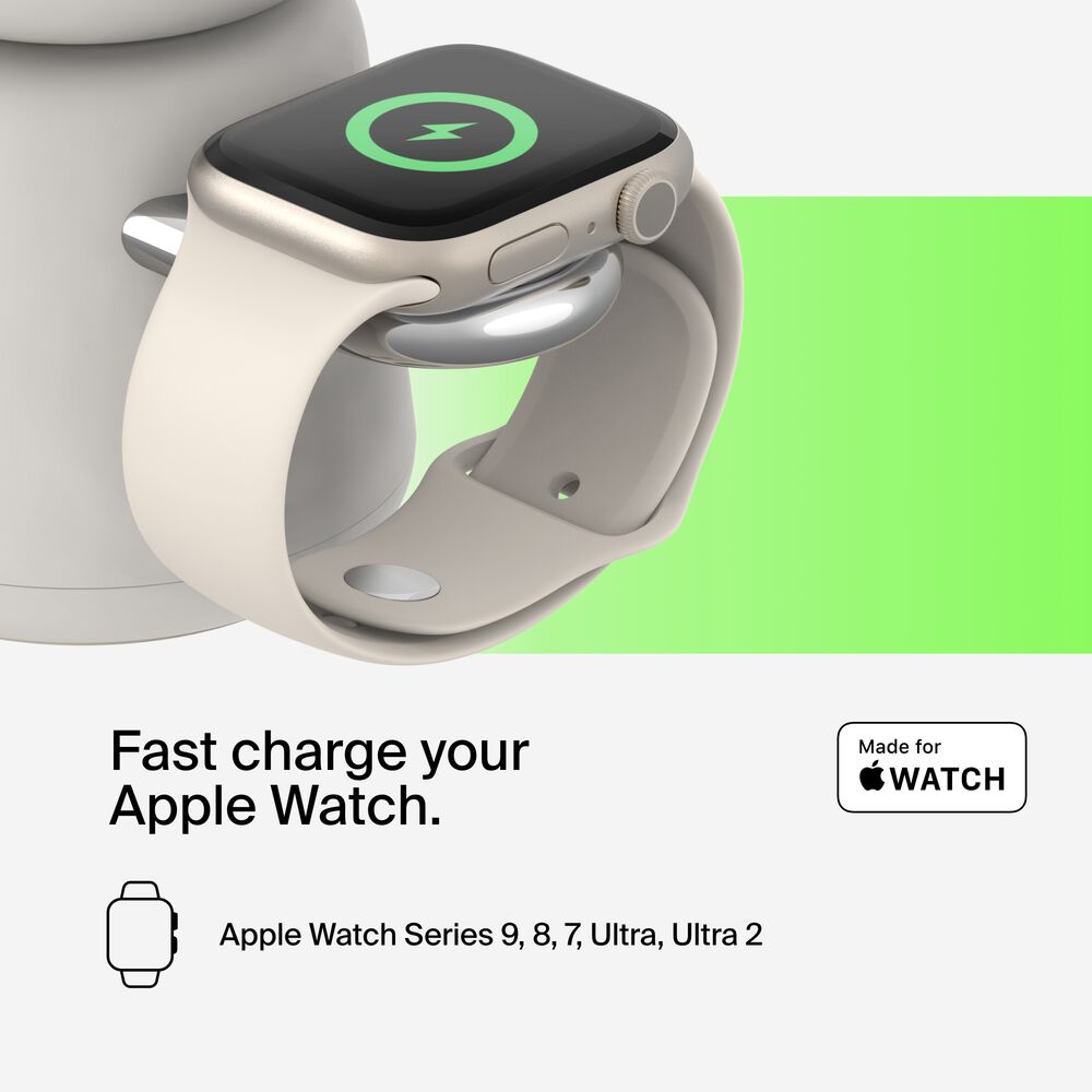 Belkin 2-in-1 Wireless Charging Dock with Qi2 15W - Image 4