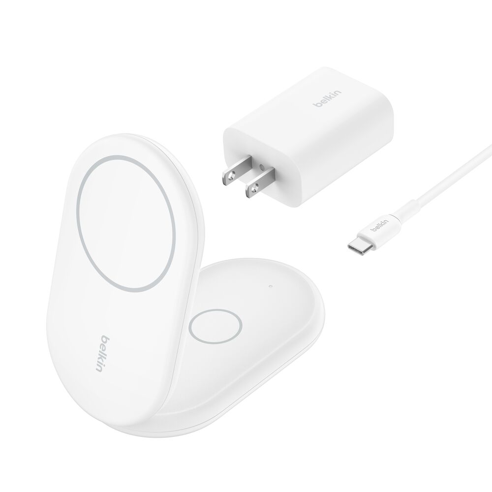 Belkin 2-in-1 Magnetic Foldable Wireless Charger with Qi2 15W - White, tt variant - Image 15