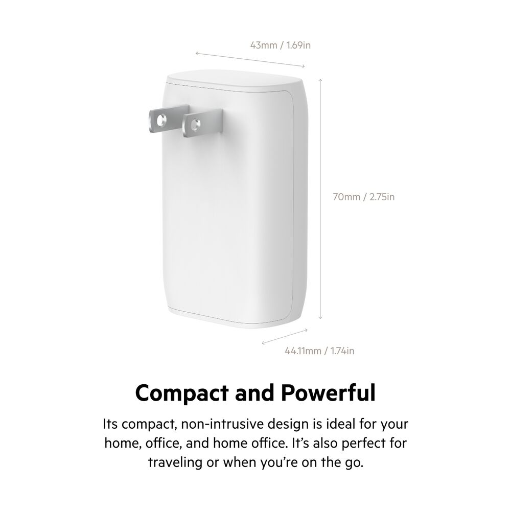 Belkin Dual Wall Charger with PPS 37W - White, dq - Image 6
