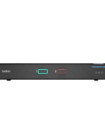Belkin Universal 2nd Gen Secure KVM Switch, 2-Port Dual Head No CAC - Black