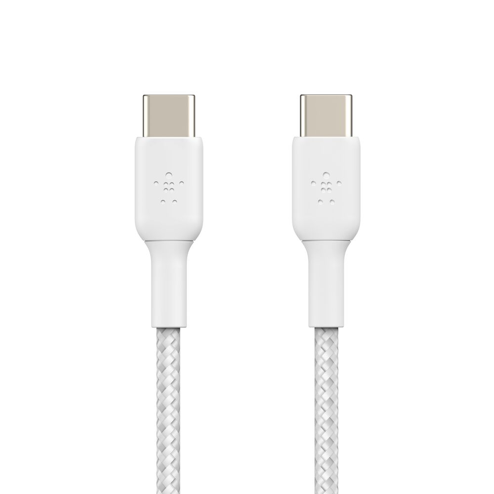 Belkin Braided USB-C to USB-C Cable 60W (1m / 2 packs) - White, 3.3 ft - Image 9