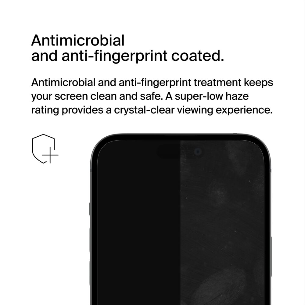 Belkin UltraGlass 2 Blue Light Filter Screen Protector for iPhone 15 Pro - Image 7
