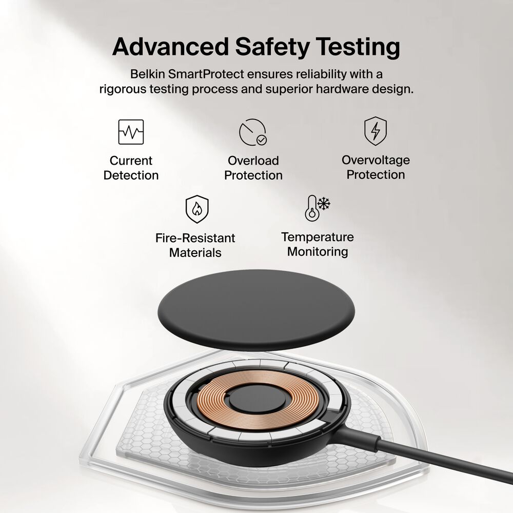 Belkin Magnetic Charger with Qi2 25W - Round Form, Black, Power Supply Included - Image 8