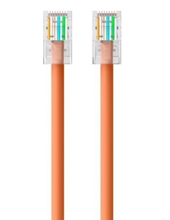 Belkin CAT6 Ethernet Patch Cable, RJ45, M/M - Orange, 5 ft