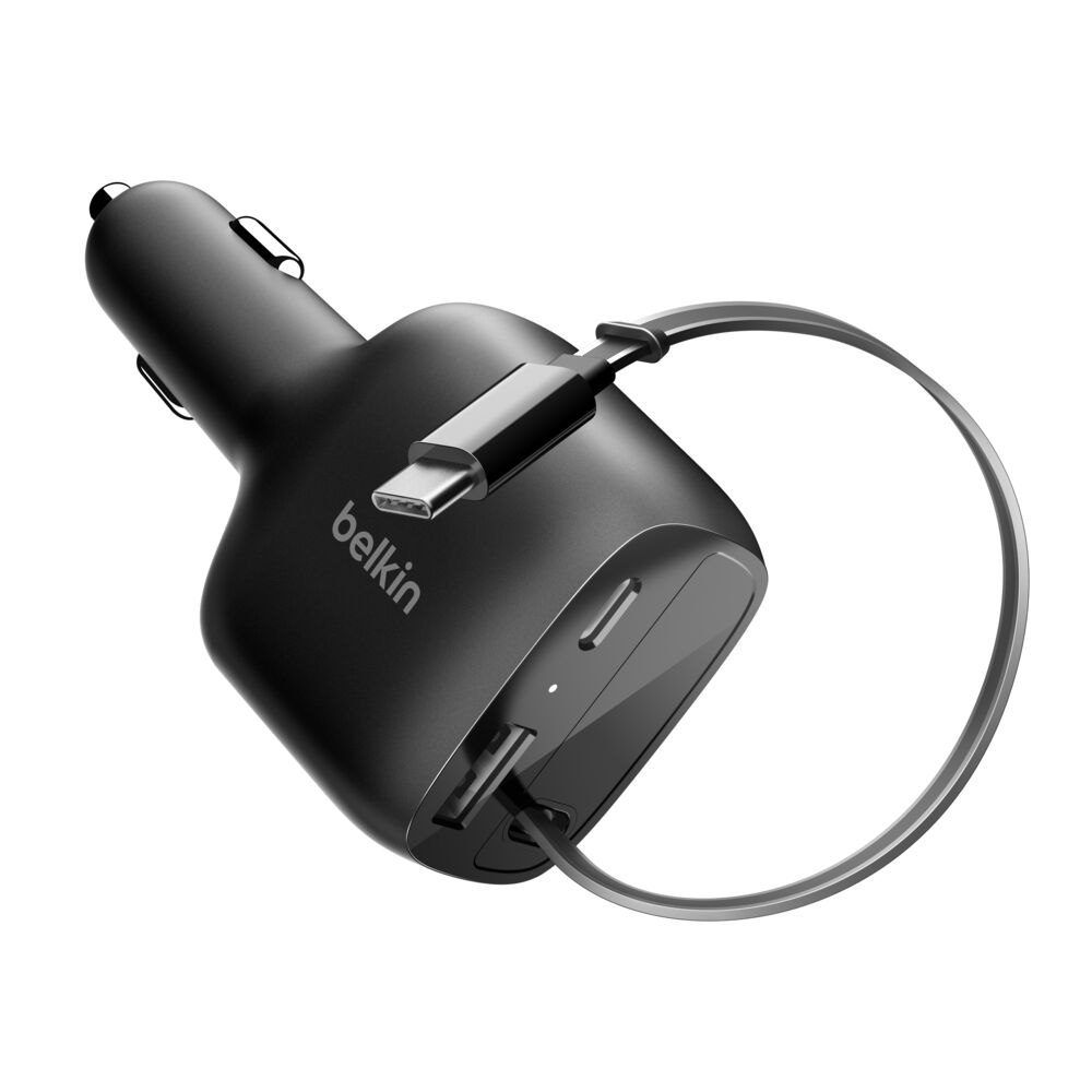 Belkin Retractable Car Charger 75W - Black - Image 8
