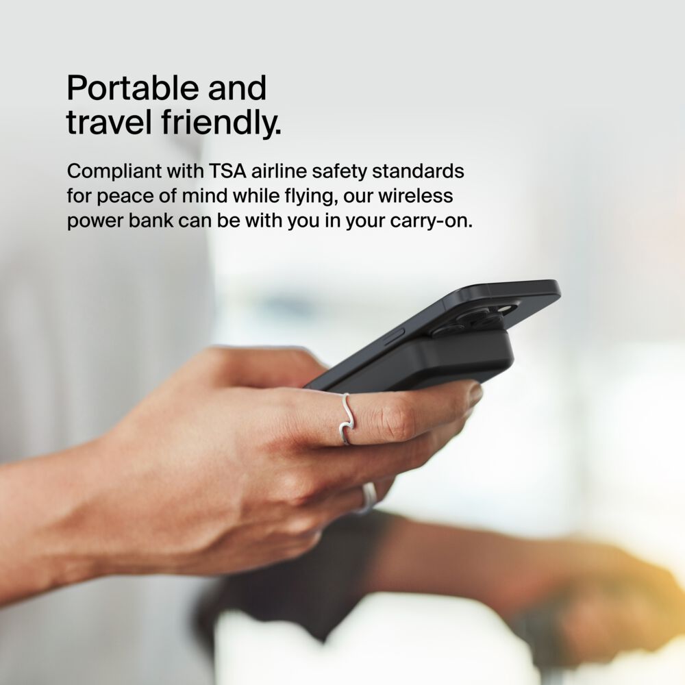 Belkin Magnetic Power Bank with Qi2 15W 10K - Black - Image 4