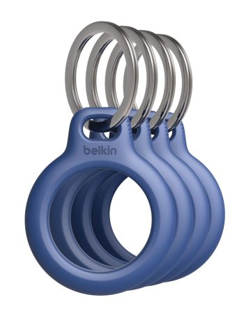 Belkin Secure Holder with Key Ring for AirTag 4-Pack - Blue
