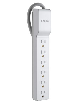 Belkin 6 Outlet Home/Office Surge Protector - 2.5 feet, us