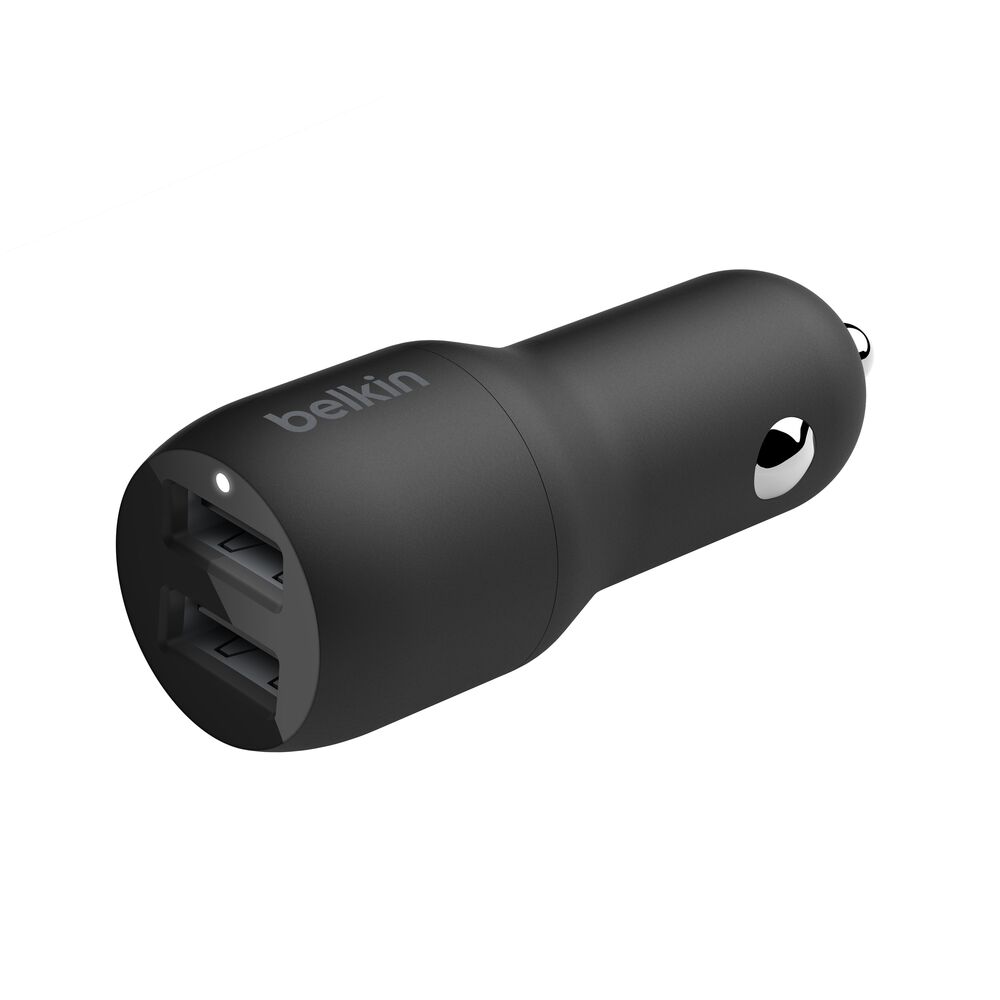 Belkin Dual USB-A Car Charger 24W - Black - Image 5
