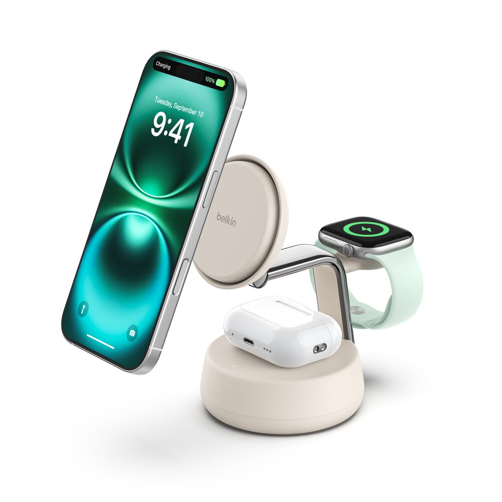 Belkin 3-in-1 Magnetic Charging Dock with Qi2 25W