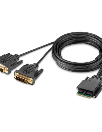 Belkin Modular DVI Dual Head Console Cable 3ft / 0.9m - Black, 3.0 feet