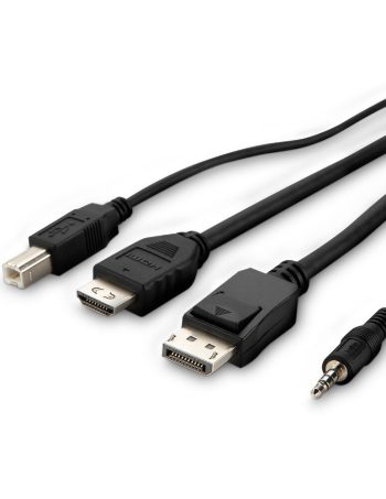 Belkin TAA (1) DVI to HDMI (1) DP-DP/USB/AUD CBL - Black, 10.0 feet