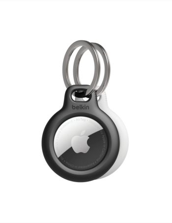 Belkin Secure Holder with Key Ring for AirTag - Black/White, 2-pack