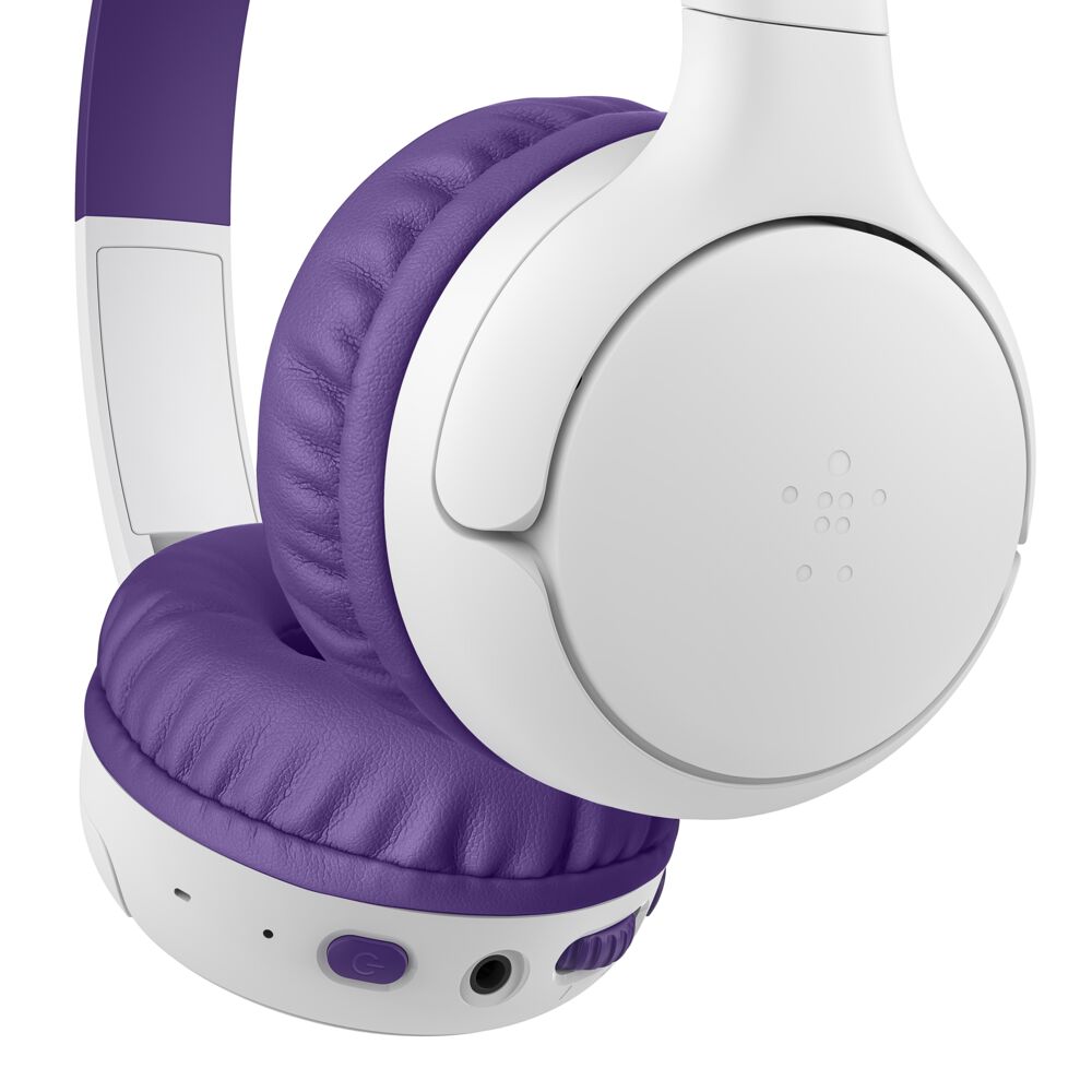 Belkin Wireless On-Ear Headphones for Kids - Purple, Without Case - Image 11