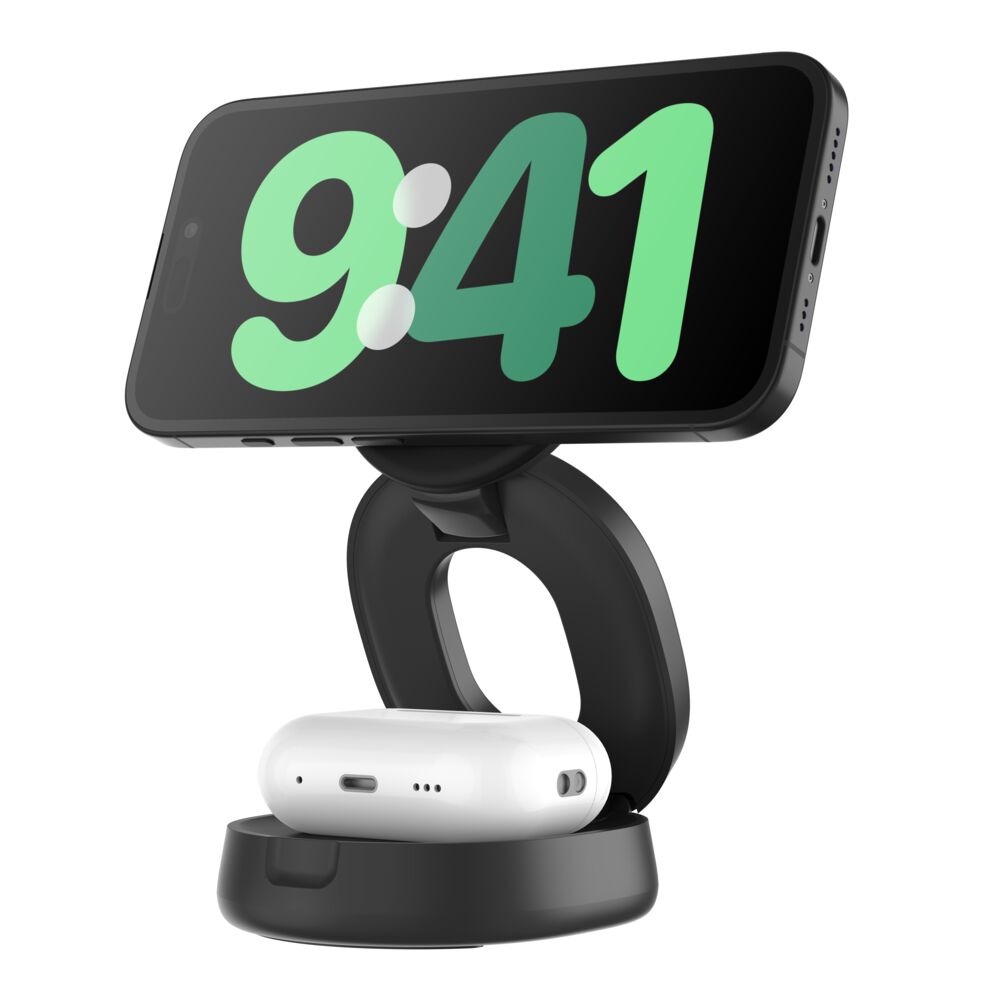 Belkin 2-in-1 Convertible Magnetic Charging Stand with Qi2 15W - Black - Image 8