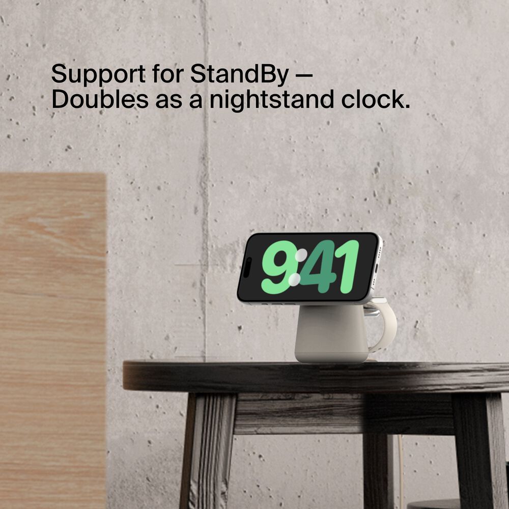 Belkin 2-in-1 Wireless Charging Dock with Qi2 15W - Image 5