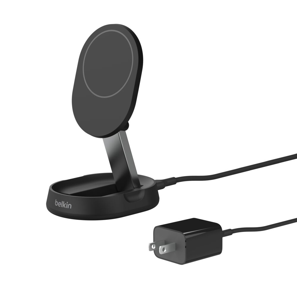 Belkin Convertible Magnetic Wireless Charging Stand with Qi2 15W - Black, Power Supply Included