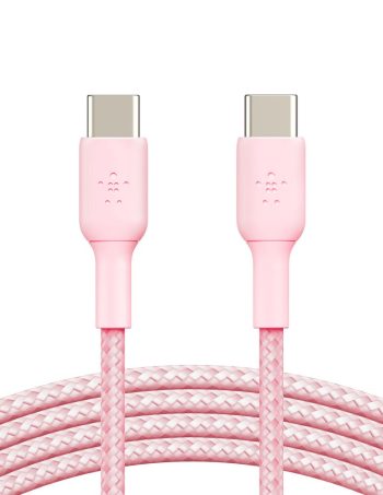 Belkin Braided USB-C to USB-C Cable - Pink, 3.3 ft, 1 Pack