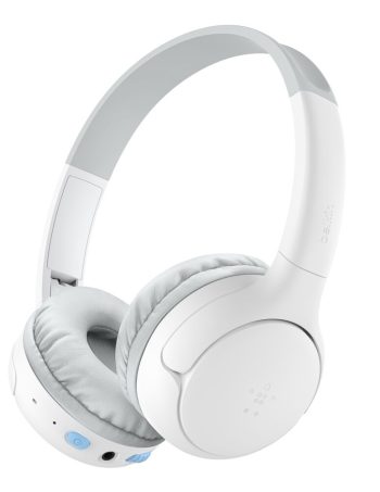 Belkin Wireless On-Ear Headphones for Kids - White, Without Case