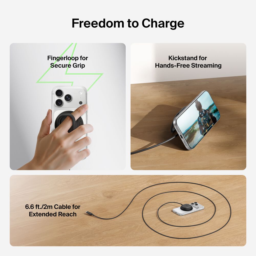 Belkin Magnetic Charger with Qi2 25W - Square Form, Black, Power Supply Not Included - Image 5