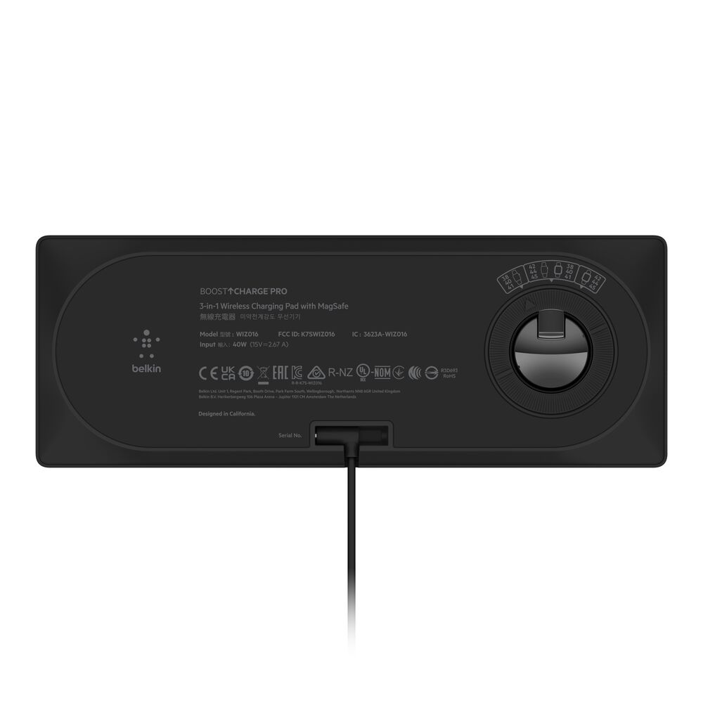 Belkin 3-in-1 Wireless Charging Pad with Official MagSafe Charging 15W (Certified Refurbished) - Black - Image 12