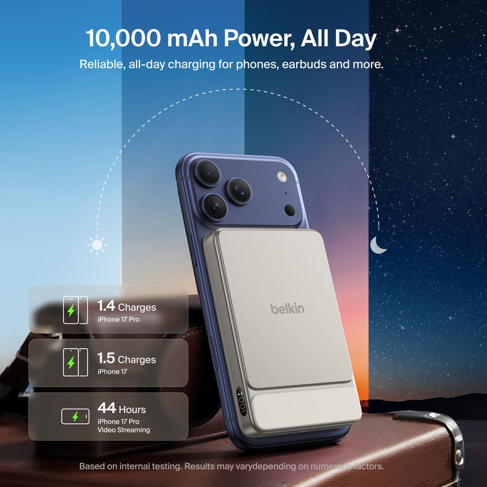 Belkin Slim Magnetic Power Bank 10K - Sand - Image 3