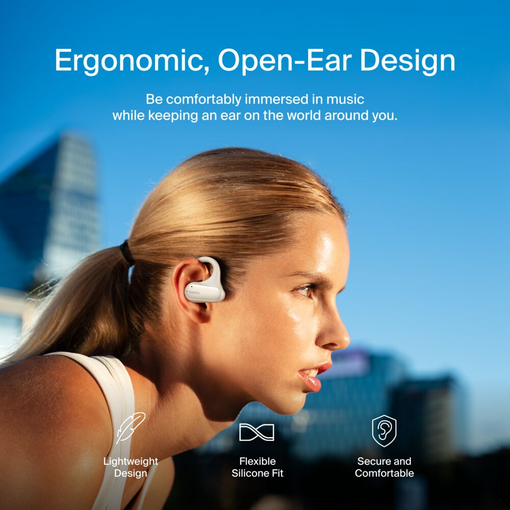 Belkin Open-Ear Wireless Earbuds - Sand - Image 4