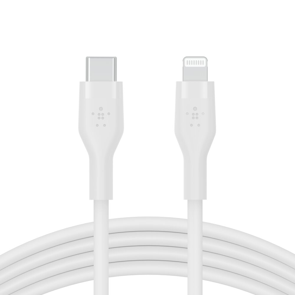 Belkin USB-C Cable with Lightning Connector - White, 6.6 ft - Image 3