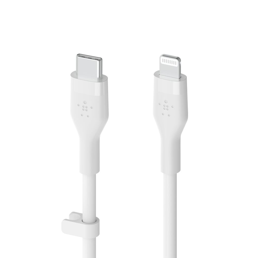 Belkin USB-C Cable with Lightning Connector - White, 6.6 ft - Image 2