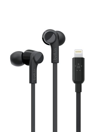 Belkin Wired Earbuds with Lightning Connector - Black