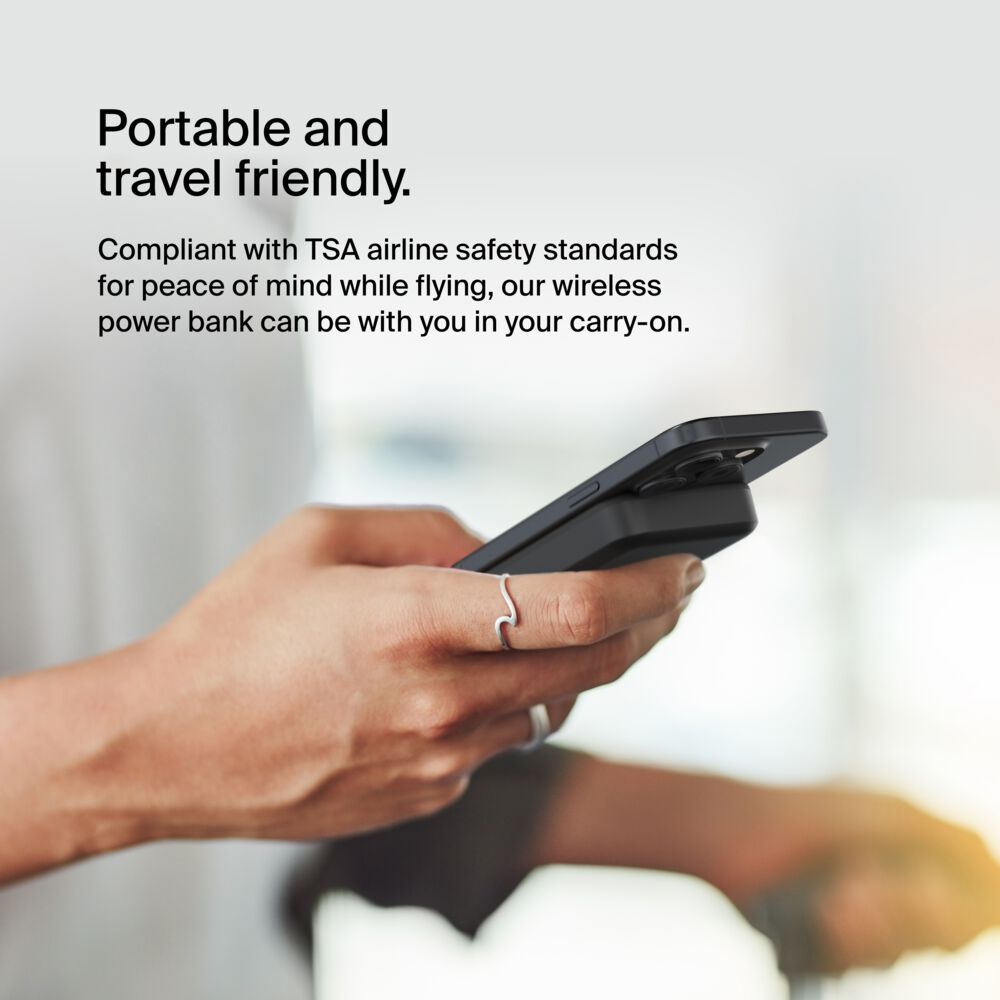 Belkin Magnetic Power Bank with Qi2 15W 8K - Black - Image 4