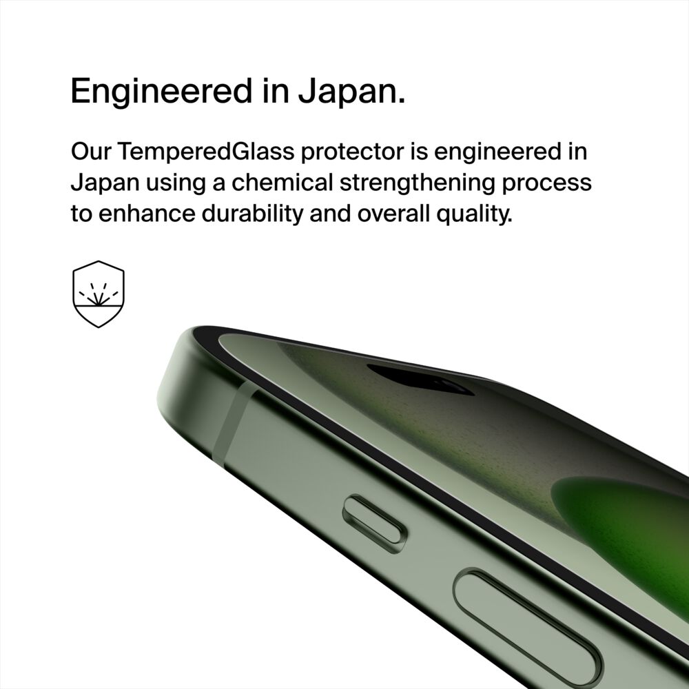 Belkin TemperedGlass Privacy Treated Screen Protector for iPhone 16 Plus / iPhone 15 Plus / iPhone 14 Pro Max - Image 3