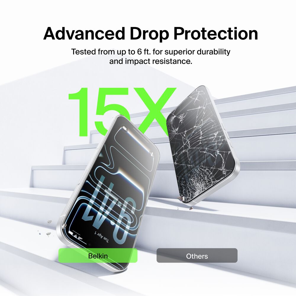 Belkin TemperedGlass Screen Protector for iPhone 17 Pro - Image 4