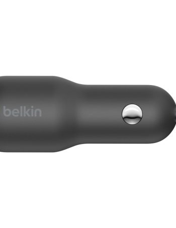Belkin Dual Car Charger with PPS 37W + USB-C Cable with Lightning Connector - Black, 1.0 meters